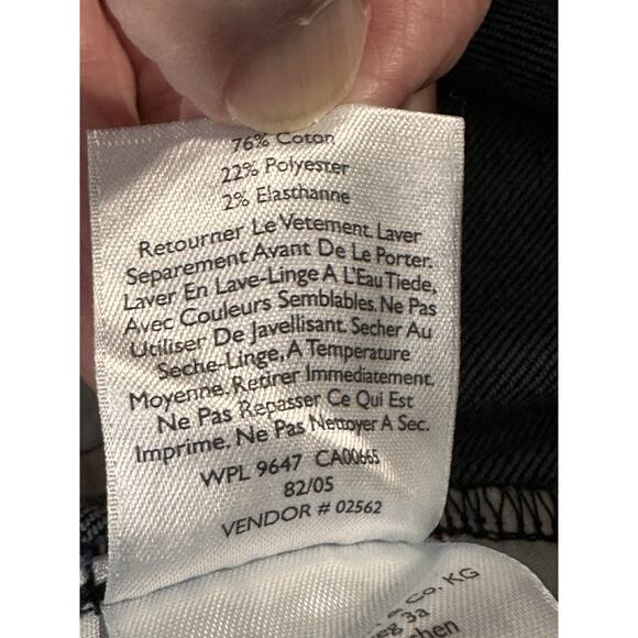 Eddie Bauer Curvy Fit Trouser Boot cut Dark Wash Womens Blue Jeans Sz 8T - Picture 15 of 16